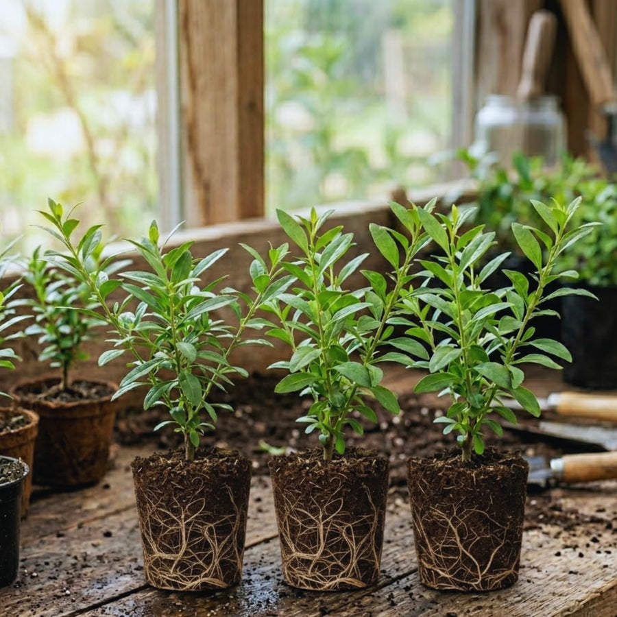 3 Red Goji Berry Plants Live, Goji Berry Tree Live Plant, 3-5'' Tall, Sweet Fruit Tree Gardening Outdoor Indoor, No Pot, Well Rooted