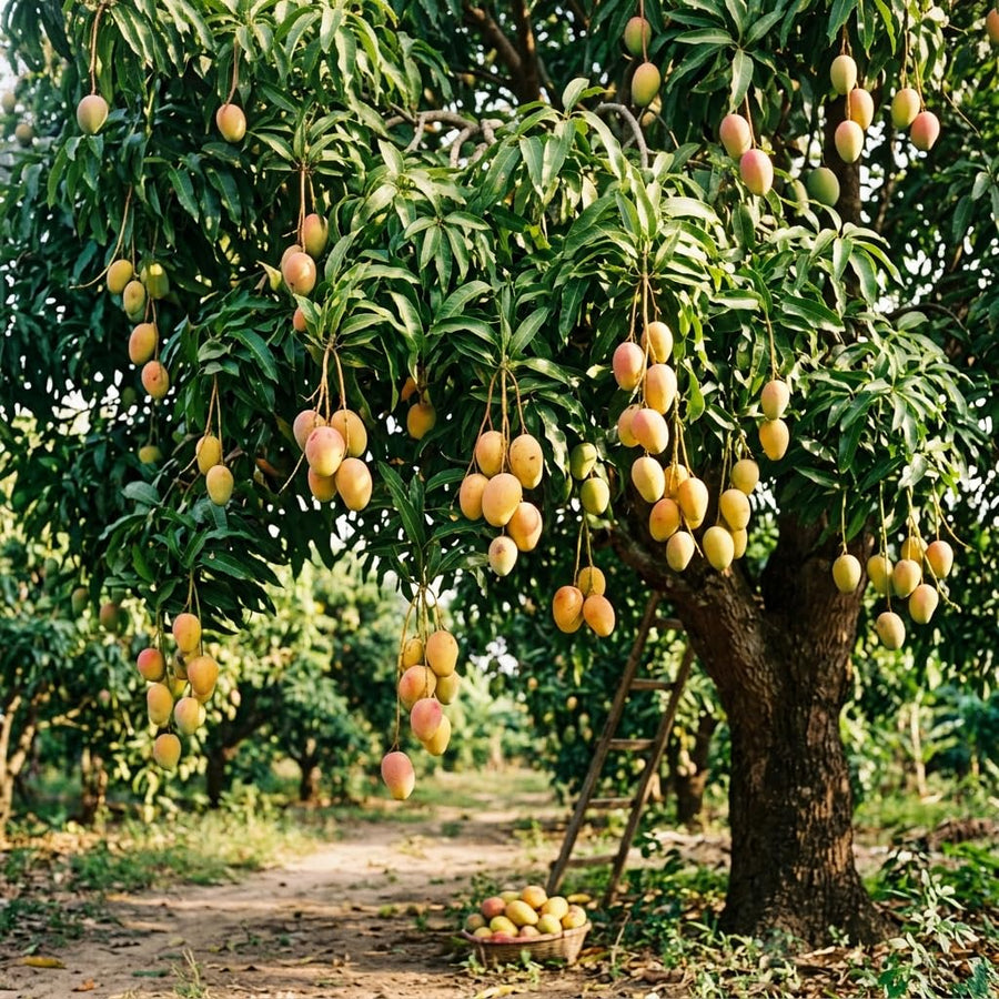 Sweet Mango Tree Live Plant, 22-26'' Tall in Gal Pot, High-Yielding Tropical Fruit Tree for Outdoor Garden Planting