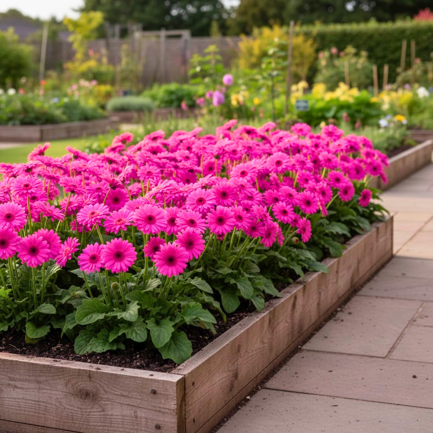2 Pink Gerbera Daisy Plants Live, Gerbera Daisies Flower Plants 5 to 7 Inches Tall, Ready to Bloom, Hardy Outdoor Plant