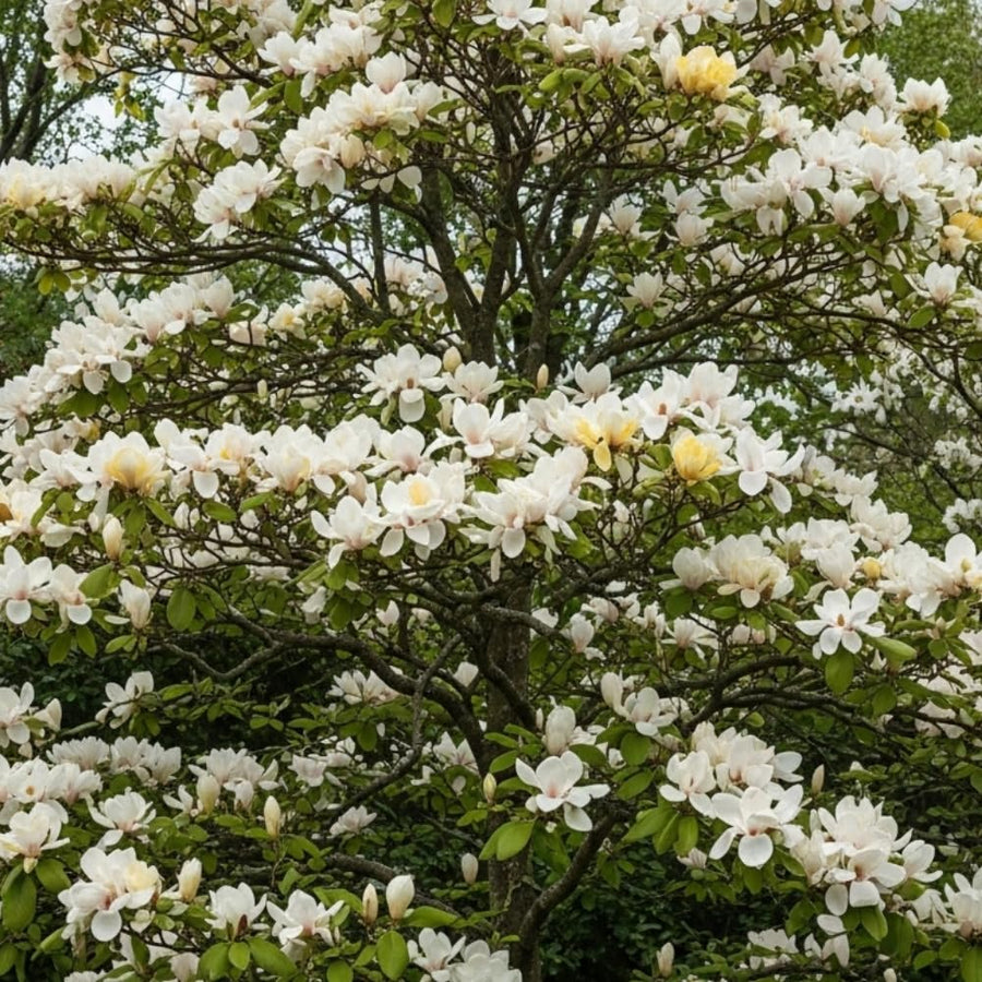 Set of 2 Magnolia Trees Live Plant – Sweetbay Magnolia, 6–12 Inches Tall, Fragrant Magnolia Flowers, Outdoor Planting in Pots, Beautiful Ornamental Trees