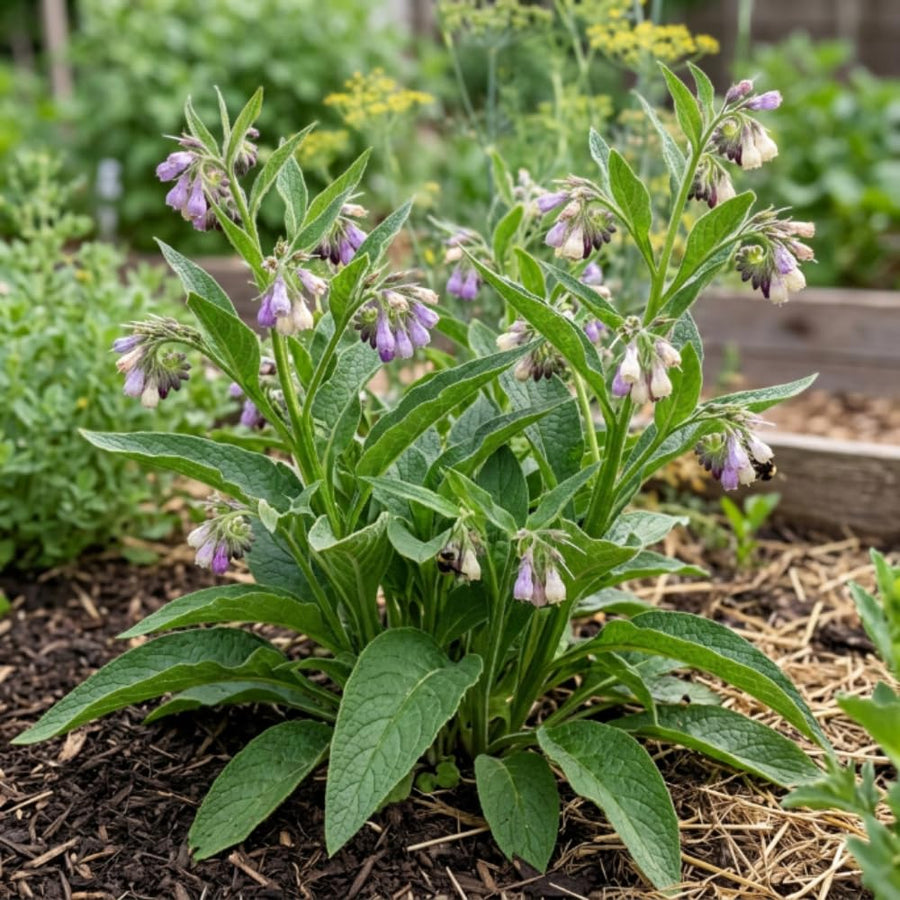 10 Comfrey Roots, Comfrey Plants Live Roots for Planting Outdoor Garden, Fast Growing Perennial Herb Plant