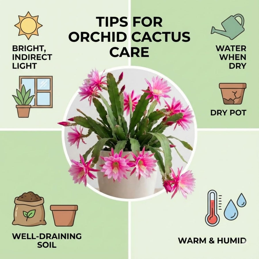 2 Salmon Epiphyllum Orchid Cactus Live Plants, 6-8" in Tall Succulent for Indoor Outdoor Home Decor, Cold Hardy, Spring Planting
