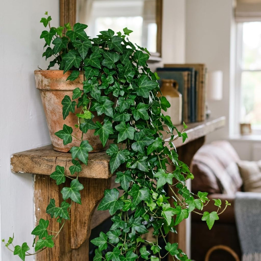 English Ivy Live Plants in 4'' Pot, Hardy Ivy Vine Plant for Trellis, Ground Cover, Live Indoor Houseplants