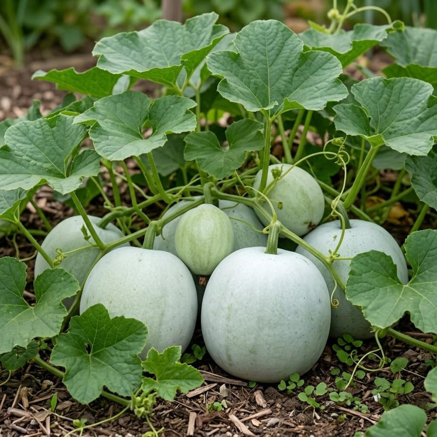 Round Ash Gourd Plant, Winter Melon Plants for Planting, 4 Inc Pot, 4-5 Inches Tall, Vegetable Plant Live for Home Garden, Ready to Grow