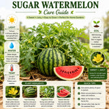 Sugar Watermelon Live Vine Plant, 5 Inches Tall in 4 Inch Pot, Watermelon Fruit Vine, Sweet Fruit Plant for Outdoor Garden