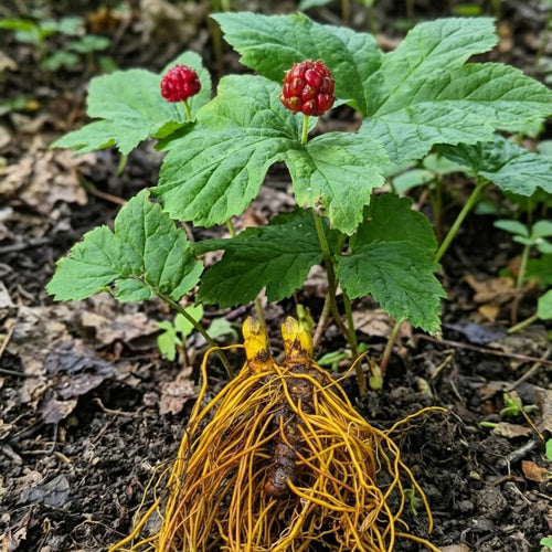 Set 10 Golden Seal Roots for Planting, Goldenseal Plants Live from 4''Tall, Shrub Garden Outdoor