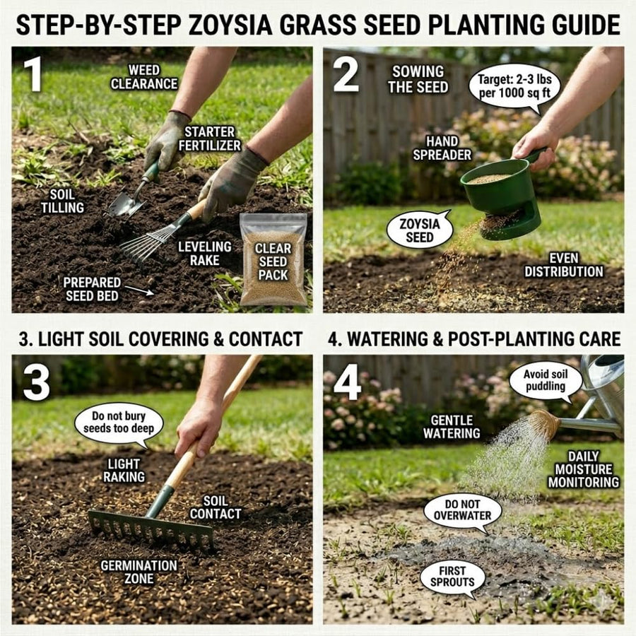 20000 Zoysia Grass Seeds, Emerald Zoysia Grass Seed, Soft Dense Green Lawn, Zoysia Grass Seed for Lawns and Landscapes, Low Maintenance Warm Season