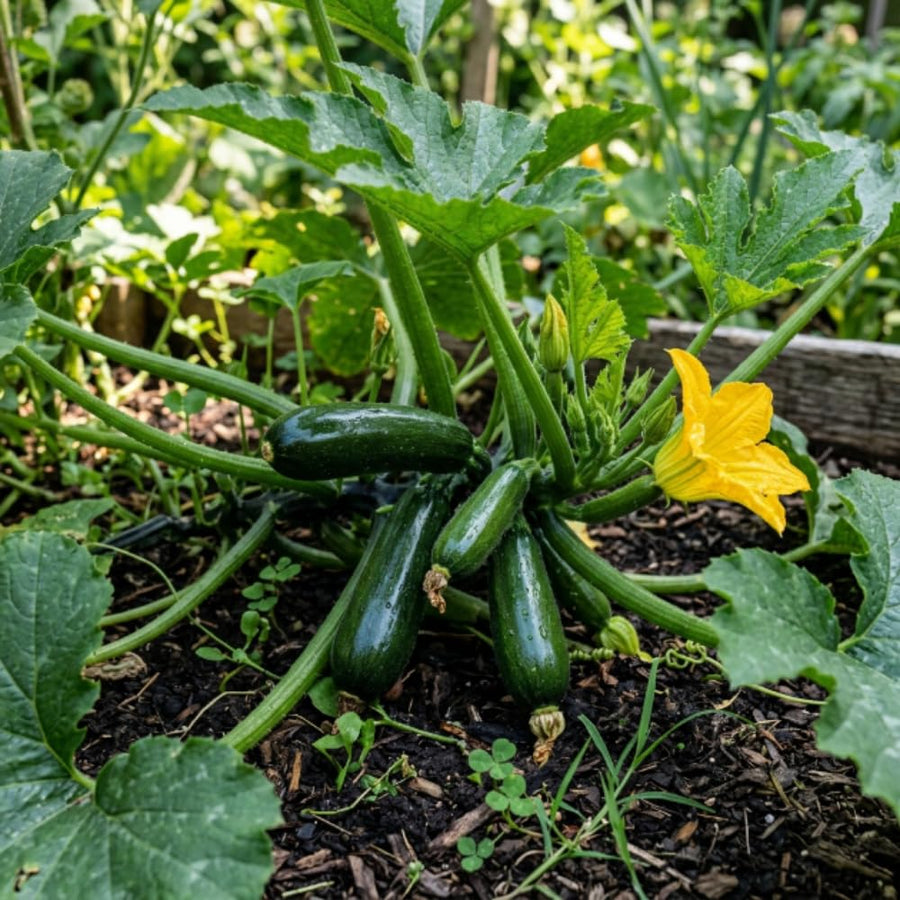 Set 50 Seeds Zucchini Seeds for Planting, Dark Green Zucchini Seeds, Summer Squash Seed for Indoor Outdoor Planting