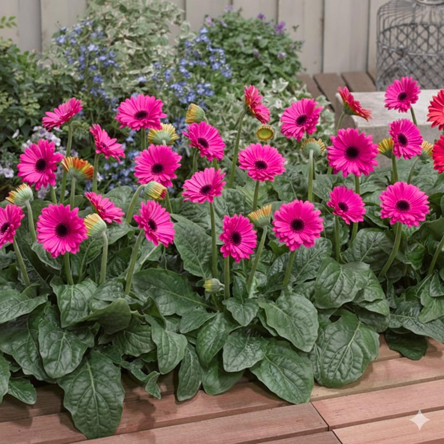 2 Pink Gerbera Daisy Plants Live, Gerbera Daisies Flower Plants 5 to 7 Inches Tall, Ready to Bloom, Hardy Outdoor Plant