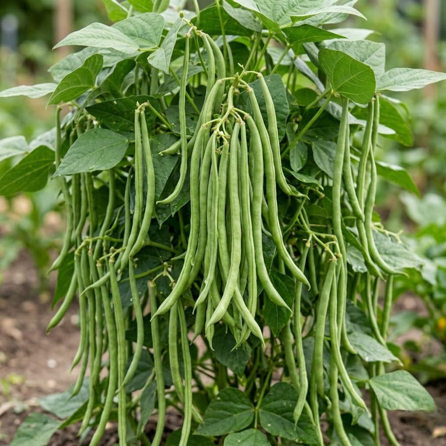 Set of 25 Long Green Bush Bean Seeds for Planting, Bush Bean Seeds, Green Beans, Heirloom Vegetable for Outdoor Planting