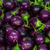 Pack of 100 Round Purple Eggplant Seeds for Planting, Vegetable Seeds for Garden Growing