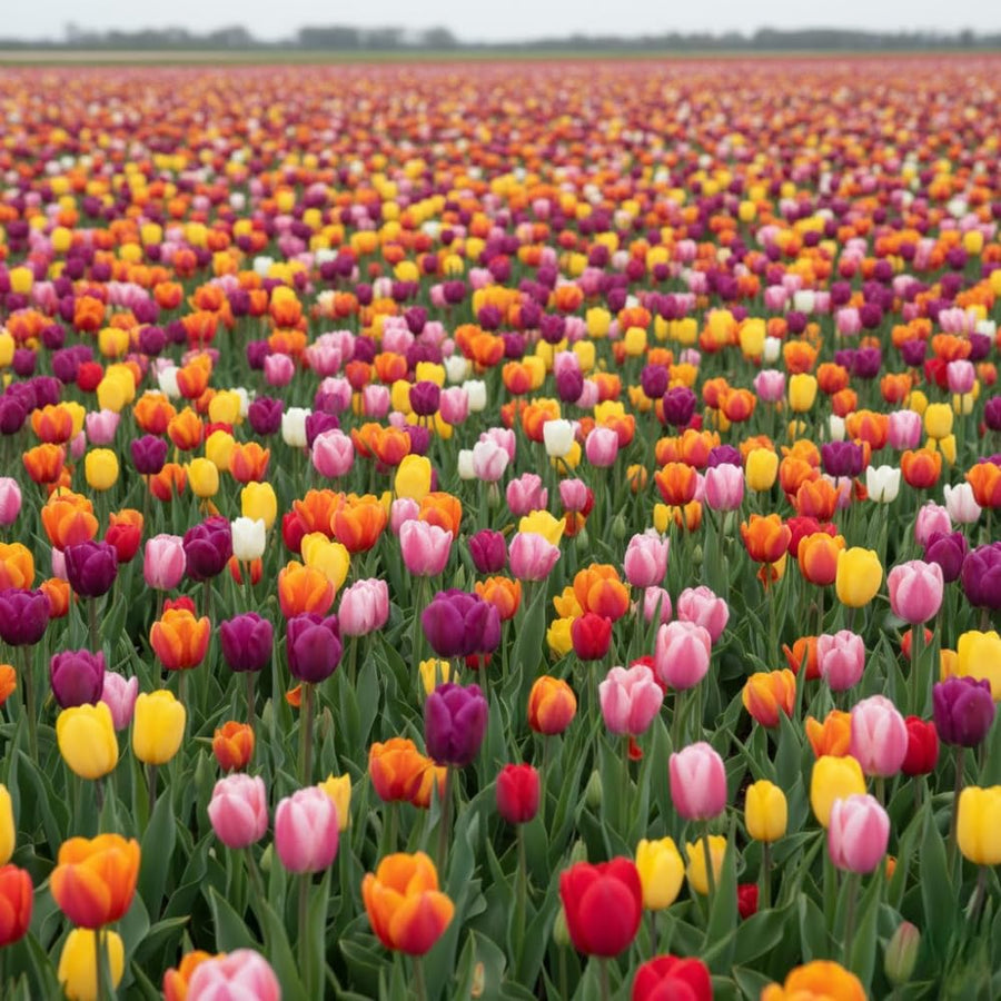 Set of 10 Tulip Bulbs, Live Mix Tulips, Spring Blooming Flower Bulbs for Garden Planting