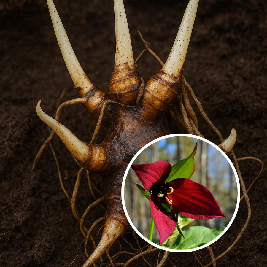 Set of 5 Red Trillium Bulbs, Large Bulbs, Trillium Bulbs for Planting, Trillium Bulbs Bulk for Garden, Trillium Flower Bulbs, Ready to Plant