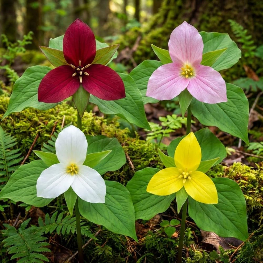 30 Mix Trillium Bulbs, Large Trillium Bulbs for Planting, Flower Bulb Gardening