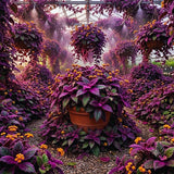 4 Purple Passion Plants Live, Gynura Aurantiaca Houseplant, Purple Velvet Foliage Indoor Tropical Plant, Trailing Vine Plant for Home Garden