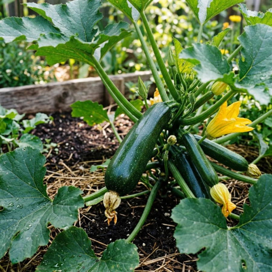 Set 50 Seeds Zucchini Seeds for Planting, Dark Green Zucchini Seeds, Summer Squash Seed for Indoor Outdoor Planting