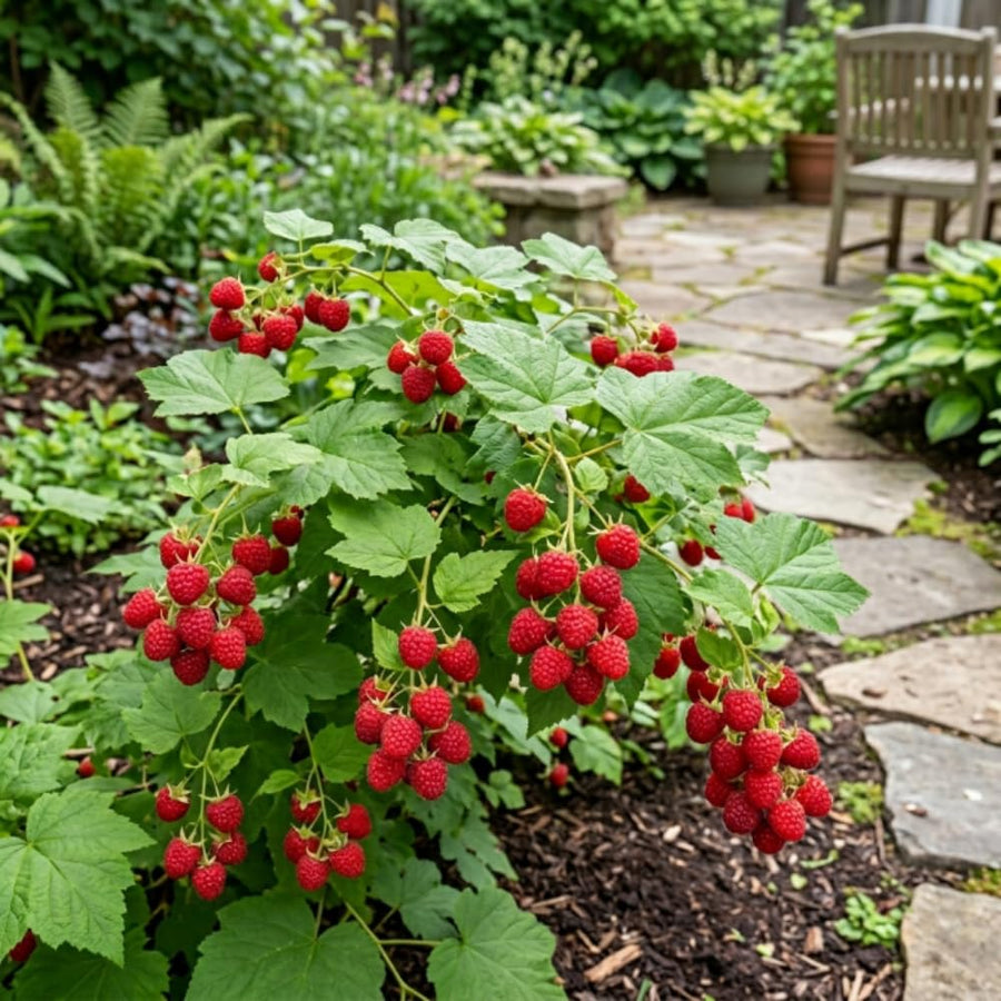 Thimbleberry Live Plant, Thimbleberry Raspberry Plant, 5 Inches Pot, 4-6 Inches Tall, Edible Berry Plants for Backyard Gardens and Edible Landscapes