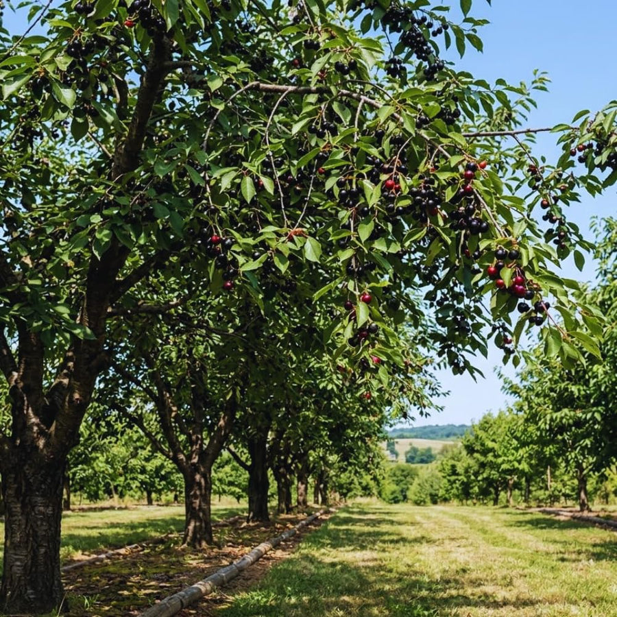 Set 2 Black Cherry Trees Live Plant, Sweet Cherry Plant Live, Wild Black Cherry Tree Plant from 1 Feet Tall