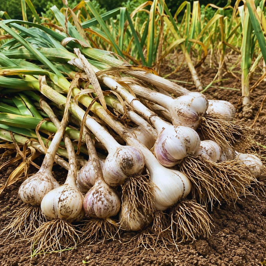 4 Large Solfneck Garlic Bulbs for Planting, Garlic for Planting, High-Yield Hardy Garlic for Garden