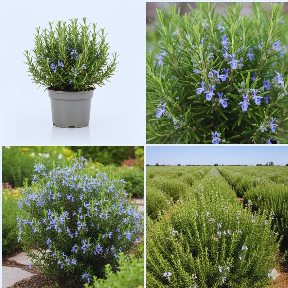 4 Inc Pot Rosemary Plant Live in Pot, Live Rosemary Herb Plant, 5 to 6 Inc Tall