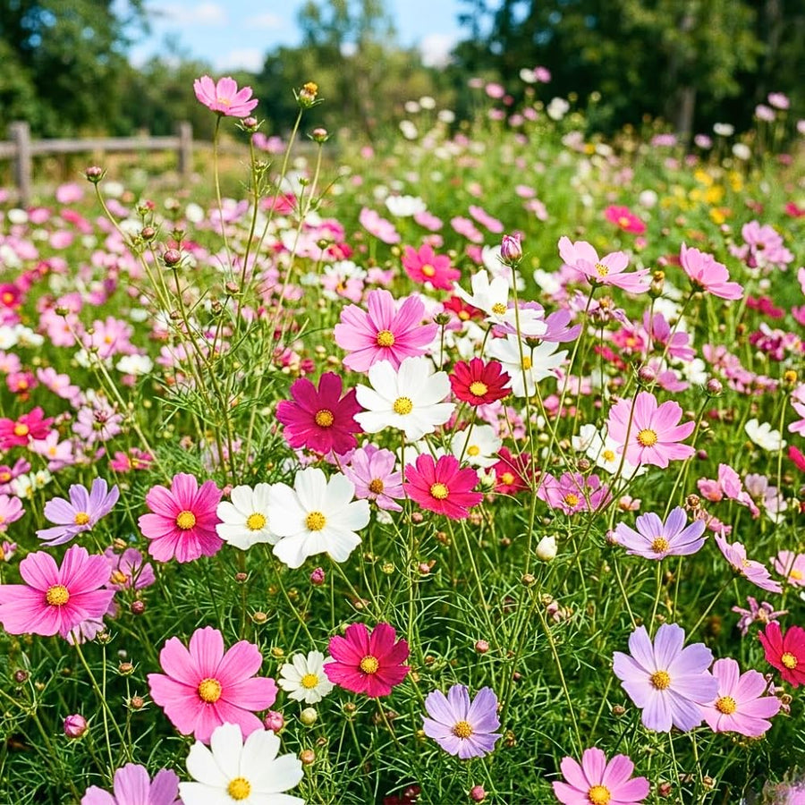 Set of 1000 Mix Cosmos Flower Seeds, Cosmos Flower Plant, Colorful Blooming for Outdoor Gardening