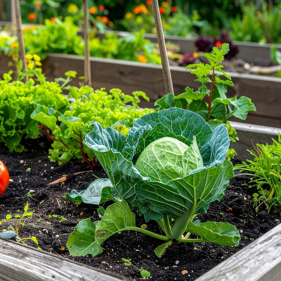 Pack of 1000 Cabbage Seeds for Planting, Cabbage Seeds, Easy Care Vegetable for Containers, Raised Beds and Outdoor Garden