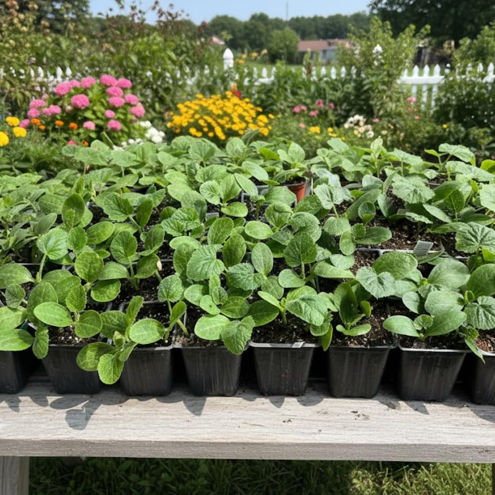 2 Yellow Squash Zucchini Plants, Live Squash Plants, 3-5'' Tall, Yellow Zucchini, 2 Plants per Pot