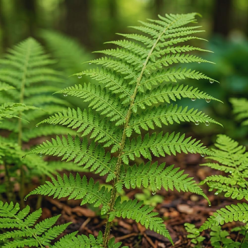 10 Lady Ferns Roots, Fern Live Plants Outdoor Indoor Planting, 4 to 6 Inc Tall