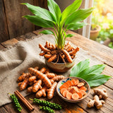 15 Yellow Turmeric Roots for Planting, Curcuma Turmeric Rhizomes, Live Curcuma Roots, Hardy Perennial Herb Plants