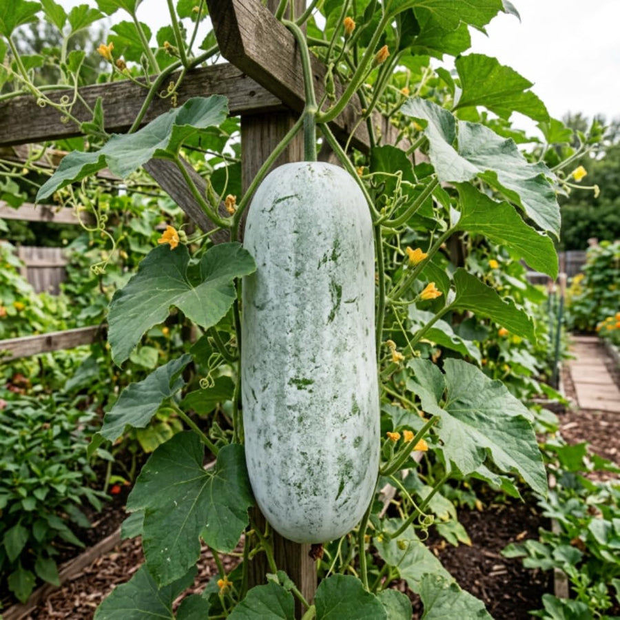 Winter Melon Live Plant in 4 Inches Pot, Wax Gourd Live Plant 4-8 Inches Tall, Home Garden Vegetable Plant for Outdoor Garden