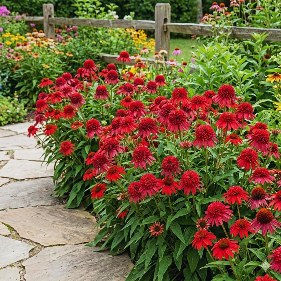 50 Coneflower Seeds for Planting, Double Red Coneflower Flower Seeds, Outdoor Indoor Garden