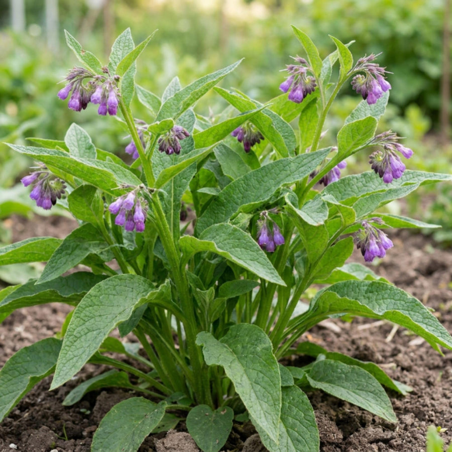 15 Comfrey Roots for Planting - Live Bocking 14 Comfrey Root Cuttings, Perennial Comfrey Roots for Garden Growing, 2-5" Root