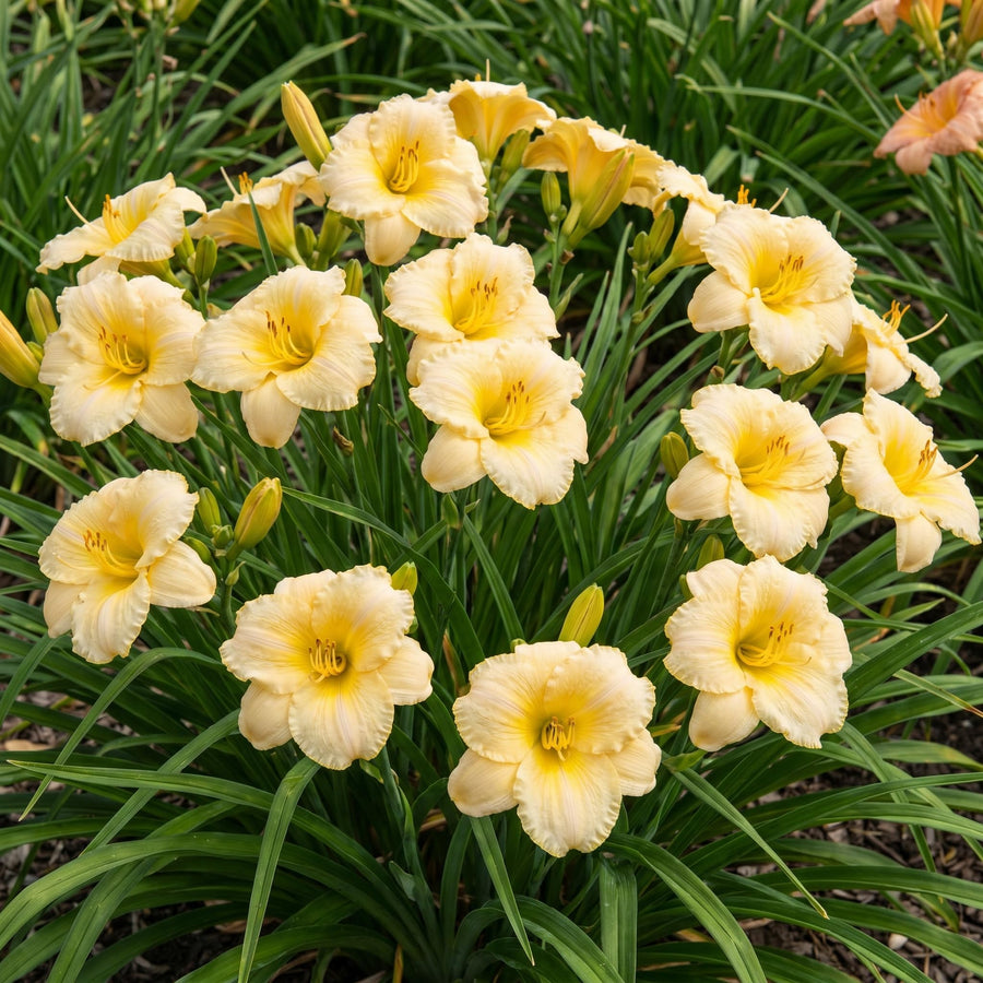 5 Pale Yellow Daylily Roots, Hardy Perennial Flower for Garden Beds and Borders Planting, Easy Care, Ready to Grow