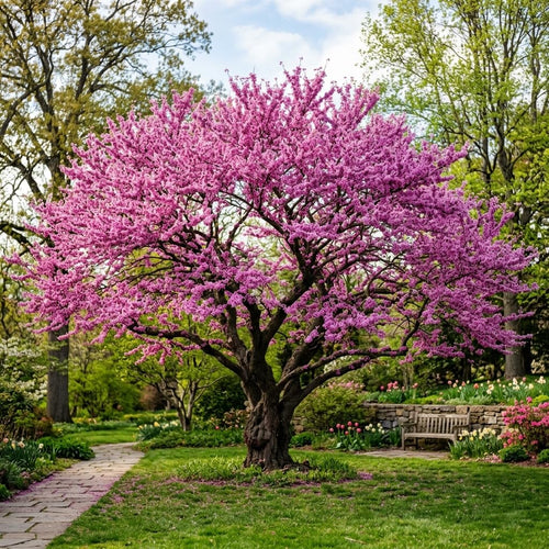 Eastern Redbud Live Plant in Quart Pot, Pink Purple Flowering Tree, Ornamental Redbud Tree for Outdoor Garden