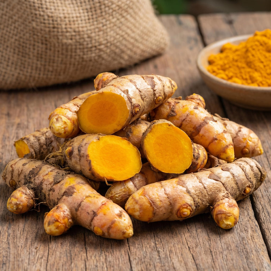 15 Yellow Turmeric Roots for Planting, Curcuma Turmeric Rhizomes, Herb Plants for Garden or Container Growing