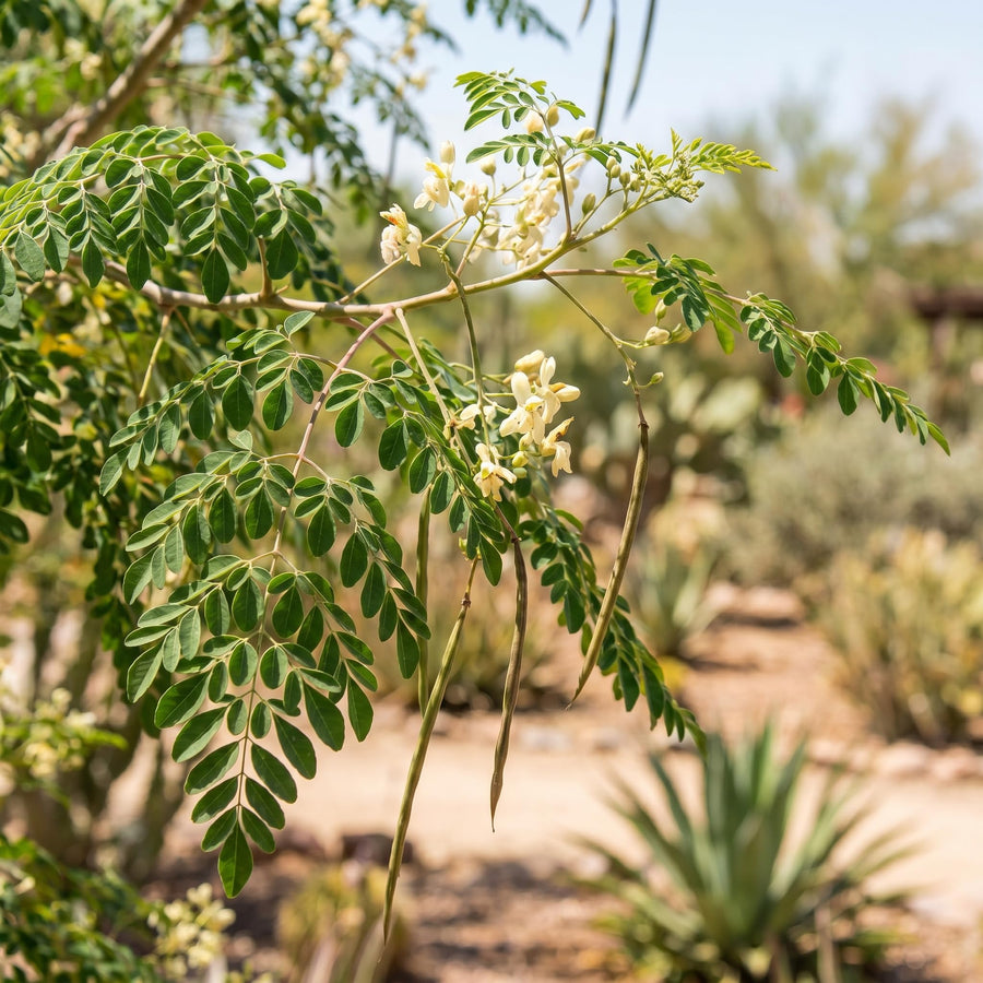 2 Moringa Tree Plants Live in 4'' Pot, Drumstick Horseradish Tree, Oleifera Moringa Moringa Herb Plants 5-8'' Tall for Growing
