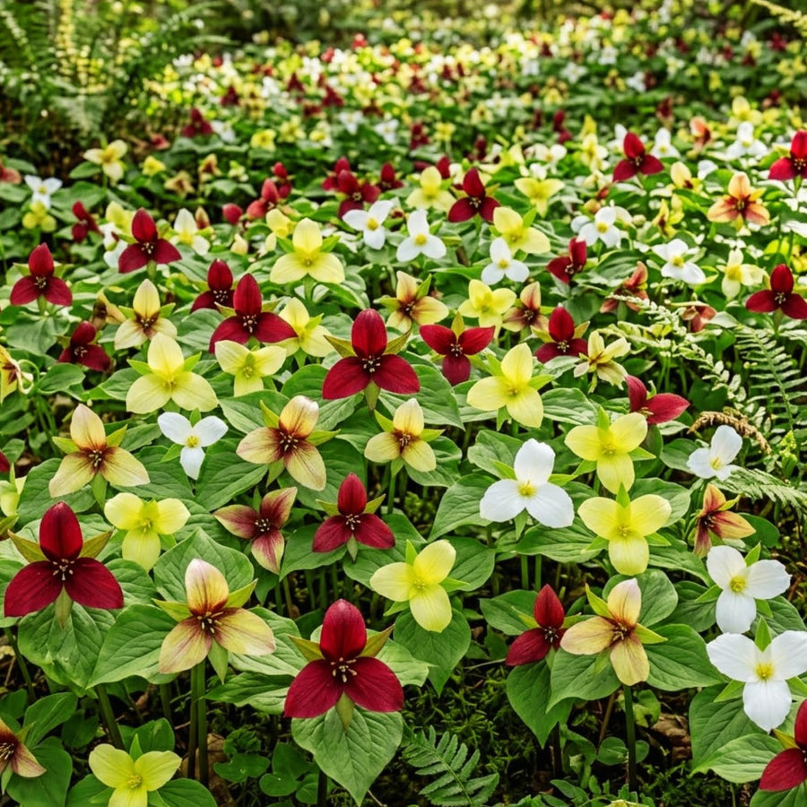 30 Mix Trillium Bulbs, Large Trillium Bulbs for Planting, Flower Bulb Gardening