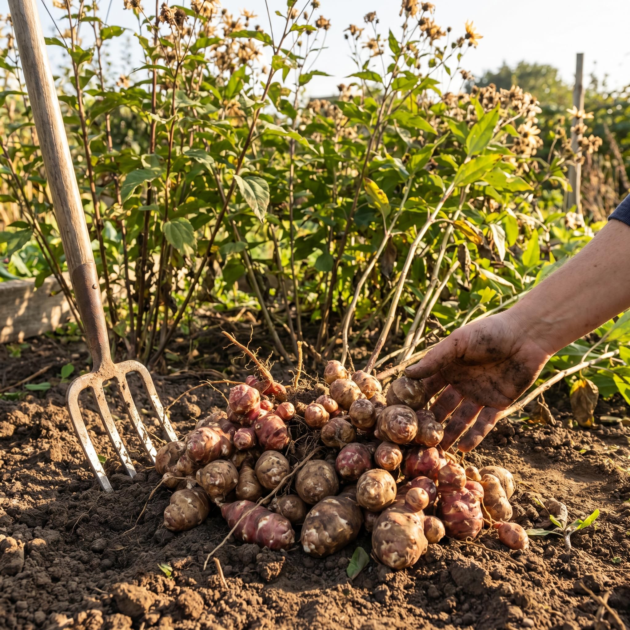 2 Lbs Jerusalem Artichoke Tubers for Planting, Sunchoke Root Vegetable, High Yield Vegetable Plants for Outdoor Growing