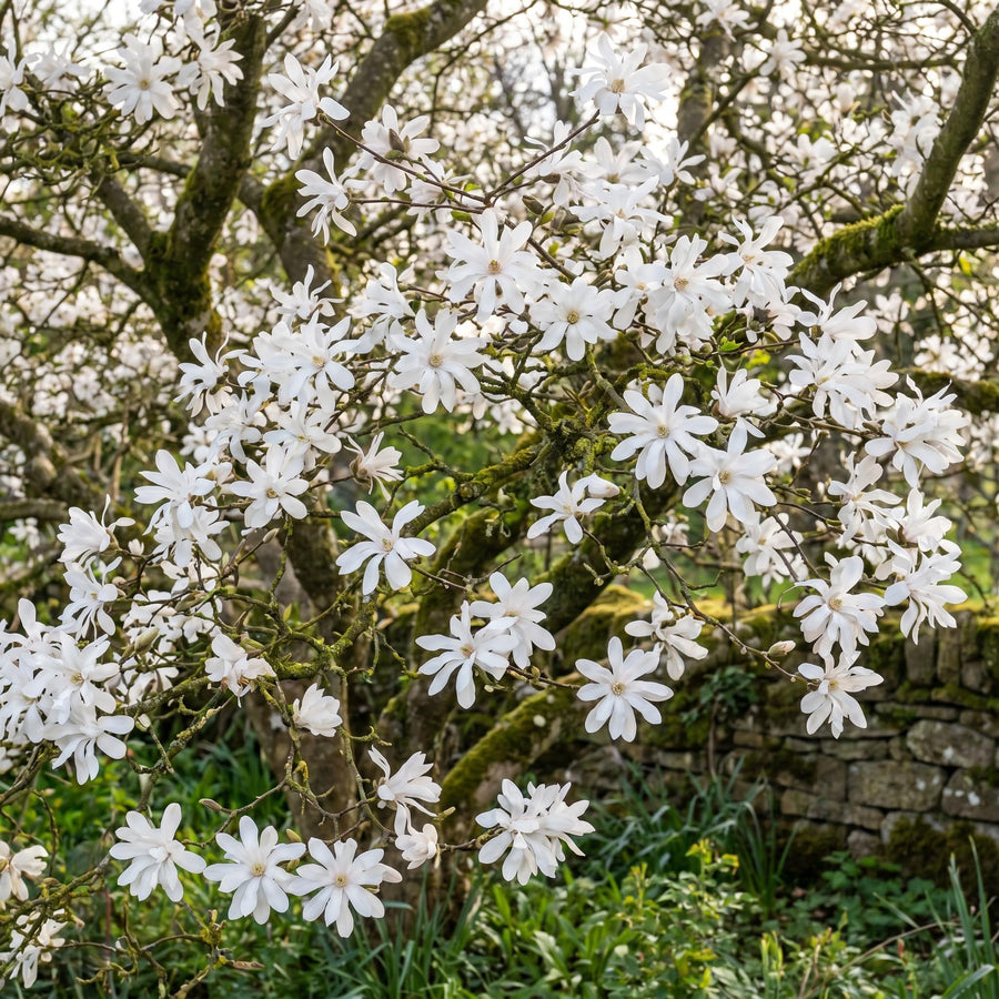 Magnolia Tree Live Plant in 2.5'' Pot, Magnolia Starter Tree, Ornamental Flowering Tree, Outdoor or Container Growing (White Magnolia)