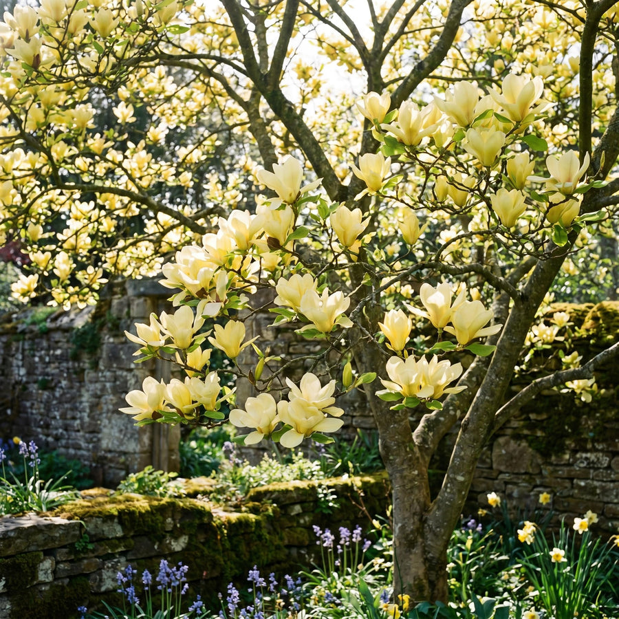 Magnolia Tree Live Plant in 2.5'' Pot, Magnolia Starter Tree, Ornamental Flowering Tree, Outdoor or Container Growing (Yellow Magnolia)