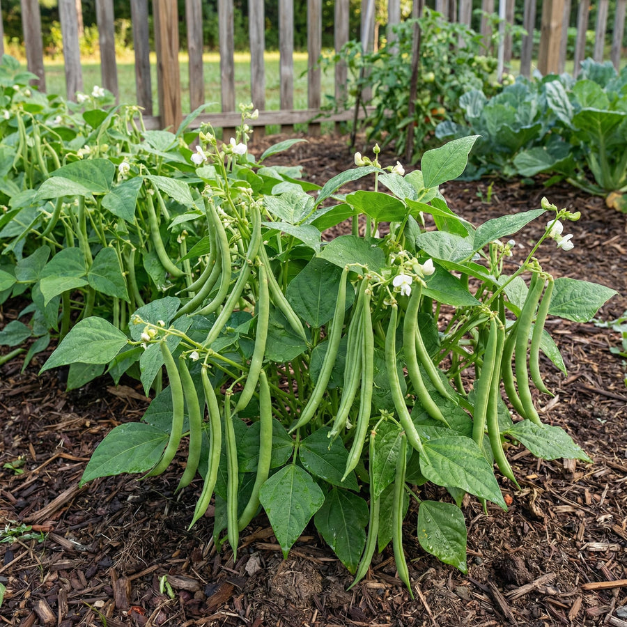 10 Long Green Bush Bean Seeds for Planting, Green Bean Vegetable Seeds, Compact Bush Bean Seeds for Garden and Container Growing