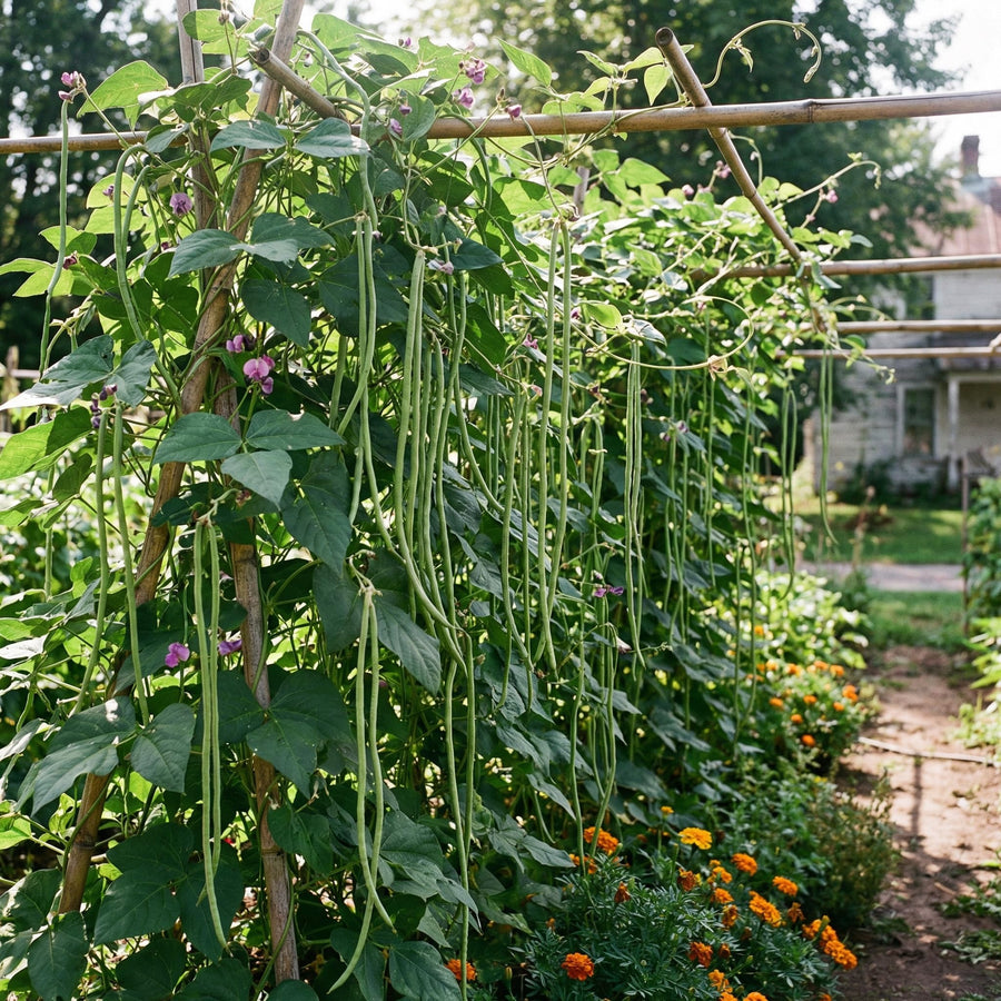 25 Long Green Bush Bean Seeds, Green Bean Vegetable Seeds, High Yield Vegetable for Outdoor Garden and Container Growing