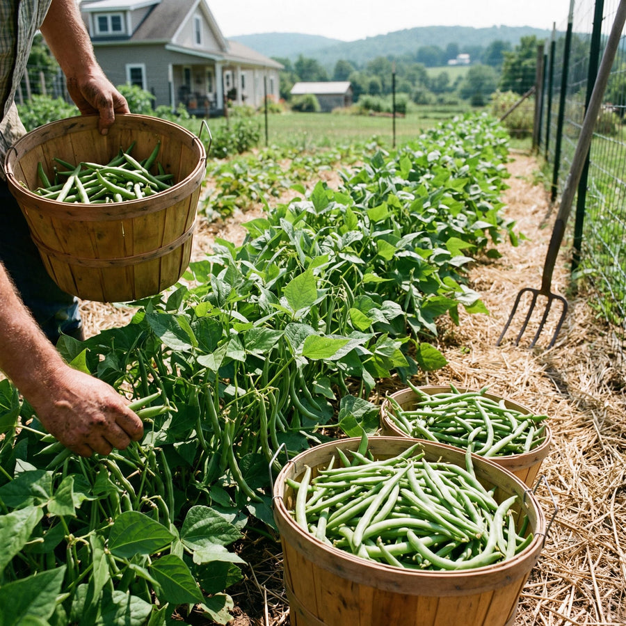 25 Long Green Bush Bean Seeds, Green Bean Vegetable Seeds, High Yield Vegetable for Outdoor Garden and Container Growing