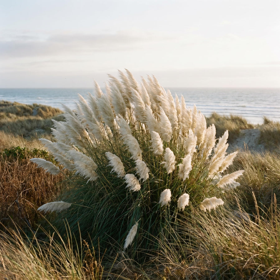3 White Pampas Grass Plants Live, Hardy Ornamental Grass, Ready to Grow Pampas 4-8 Inches for Borders, Patios and Container Gardens
