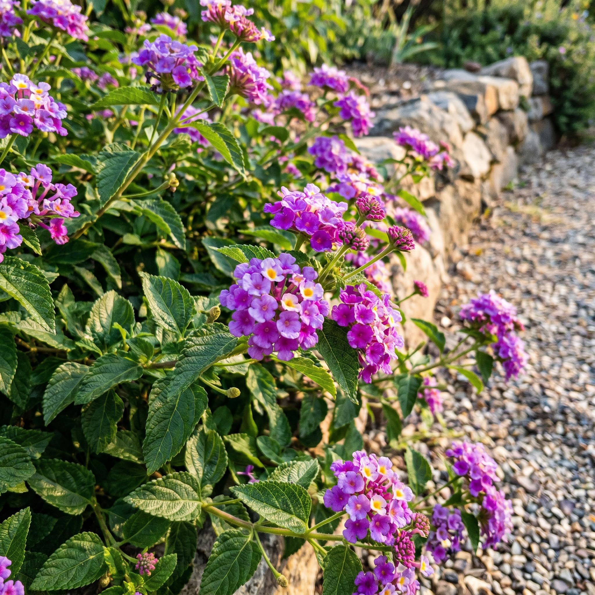 2 Lantana Plants Live, Perennial Live Flowering Lantana, Container Growing 4-9 Inch Tall - Purple