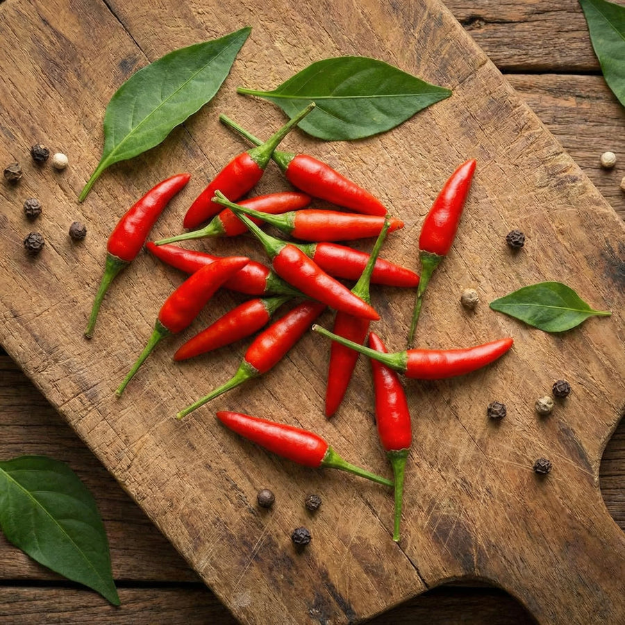 50 Bird Chili Seeds for Planting, Thai Hot Pepper Seeds, Vegetable Seeds for Garden and Container Growing