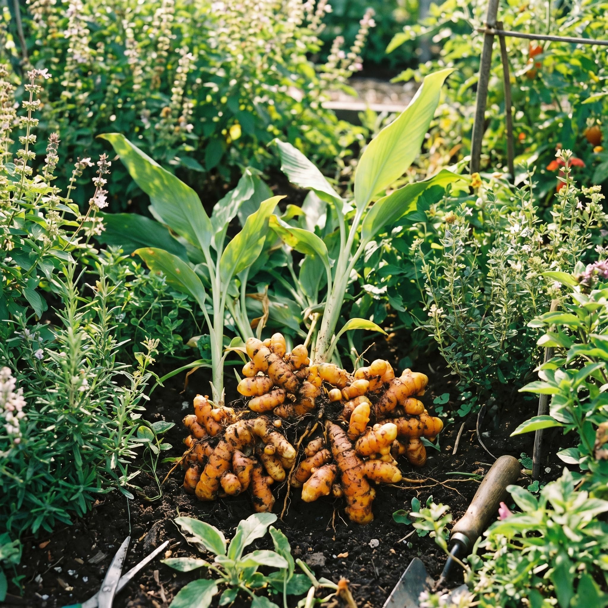 15 Yellow Turmeric Roots for Planting, Curcuma Turmeric Rhizomes, Herb Plants for Garden or Container Growing